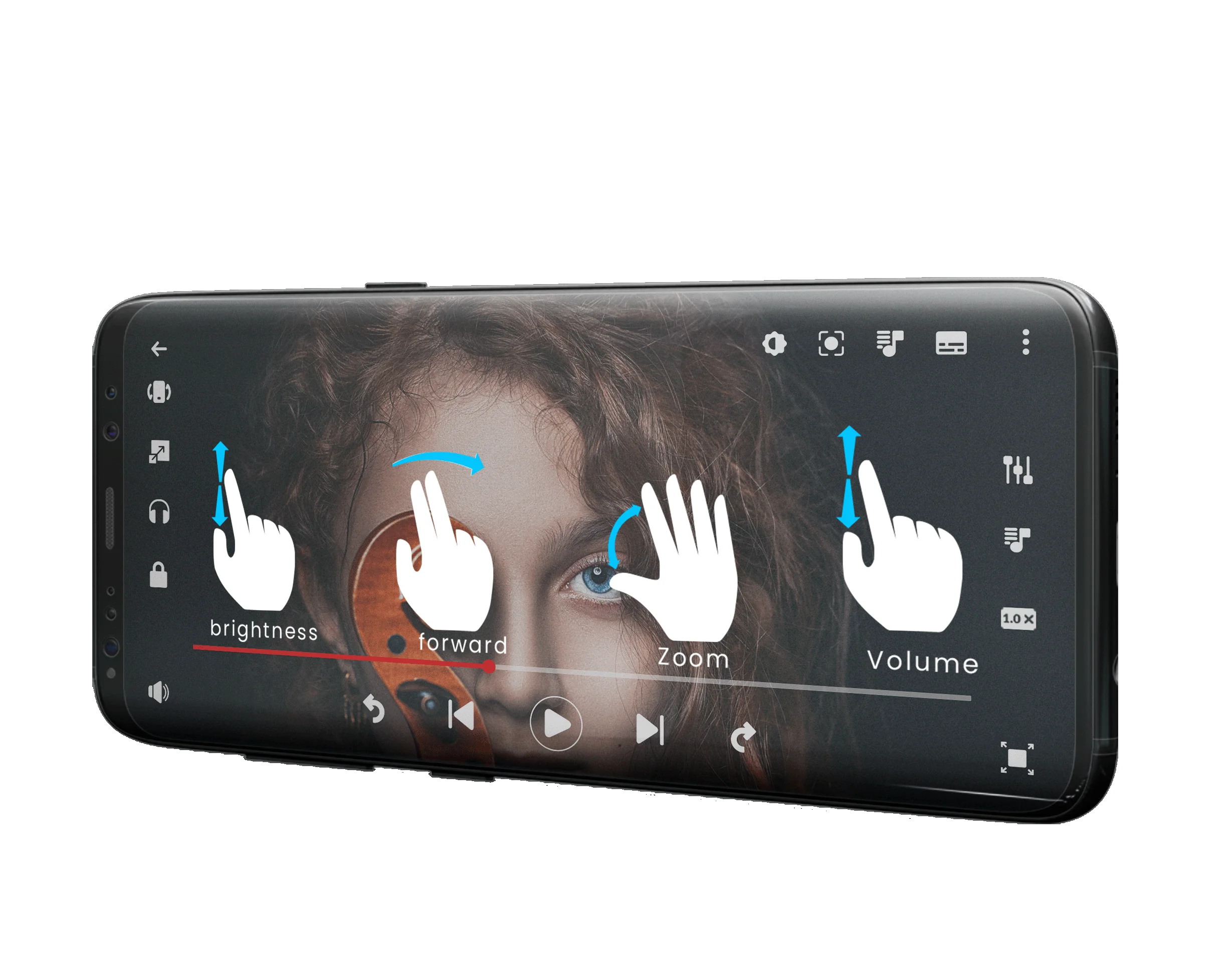 Gesture Control in Rocks Player